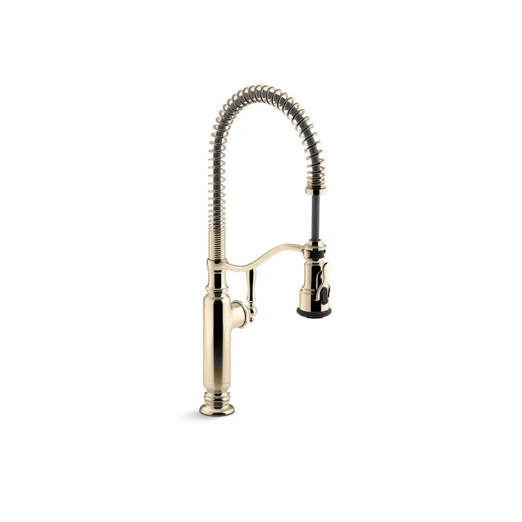 Vibrant French Gold Semi-Professional Kitchen Faucet with Pull-out Spray