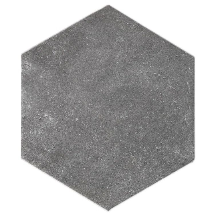 Dakota Hexagon Matte Gray Porcelain Wall and Floor Tile