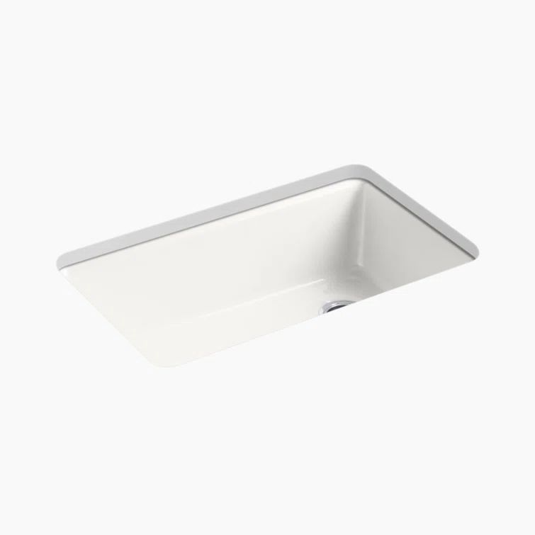 Sea Salt Cast Iron Single Bowl Kitchen Sink