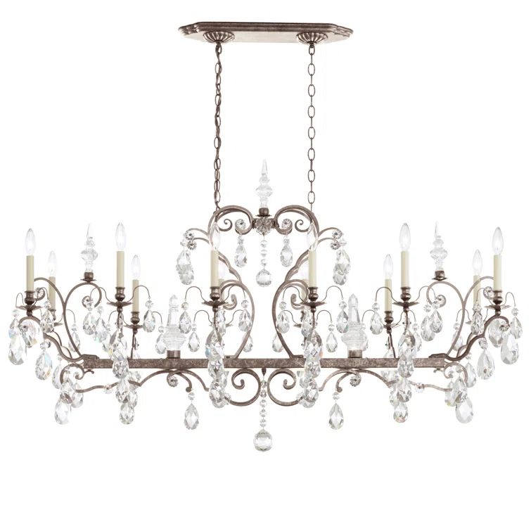 Etruscan Gold 13-Light Chandelier with Clear Heritage Crystal