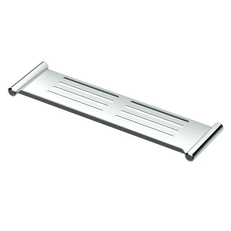 Elegant Chrome Wall Mounted Stainless Steel Shower Shelf