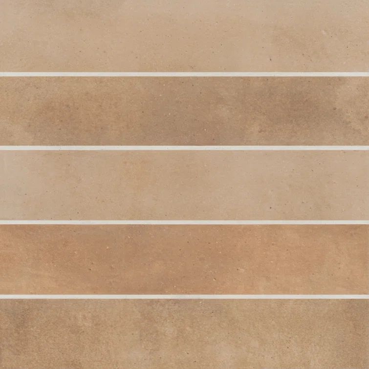 Celine 2.5" x 12" Matte Brown Porcelain Mosaic Tile
