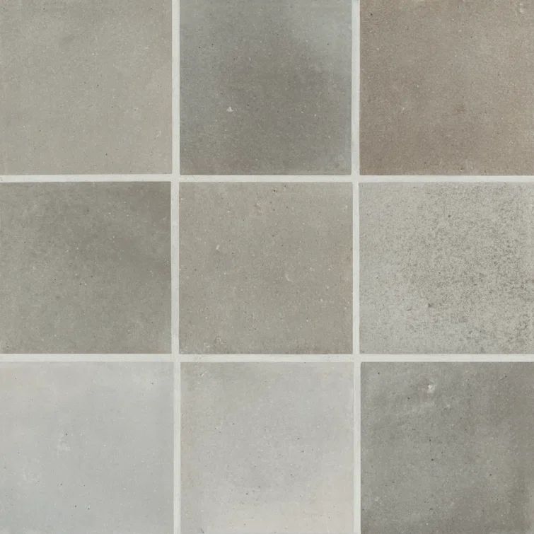Celine 4" x 4" Gray Porcelain Matte Mosaic Tile