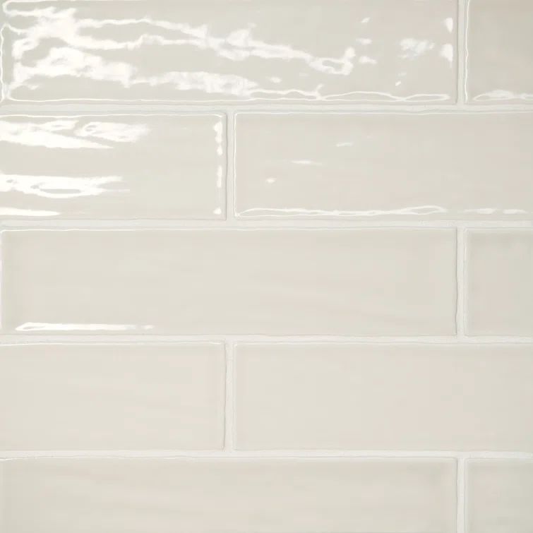 Marin Glossy Beige Ceramic Rectangular Wall Tile 3" x 10"