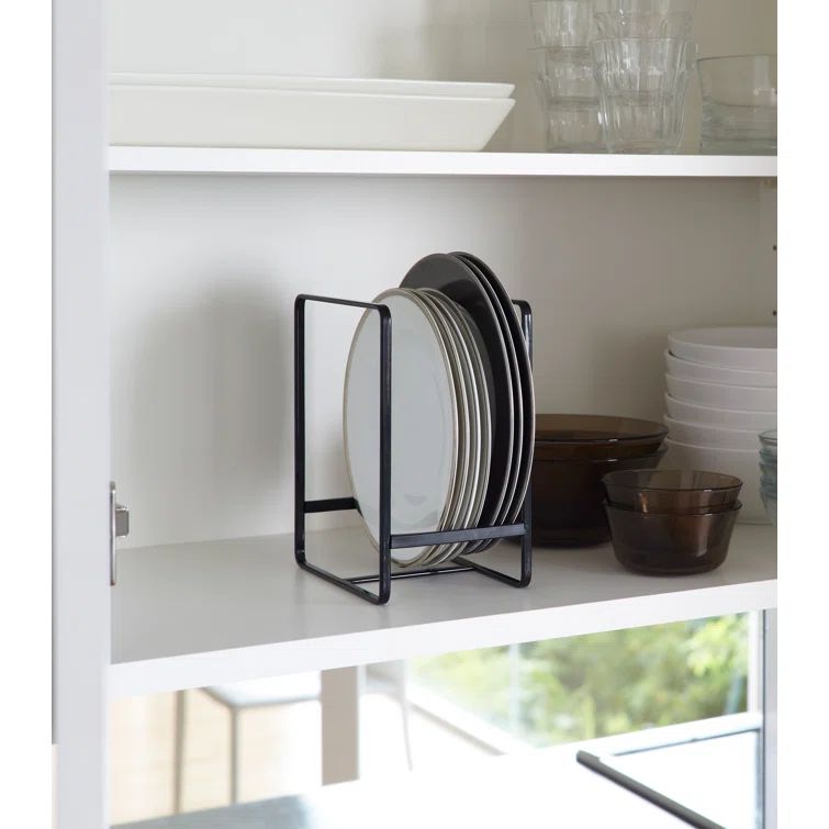 Large Black Steel Plate Holder Dish Rack