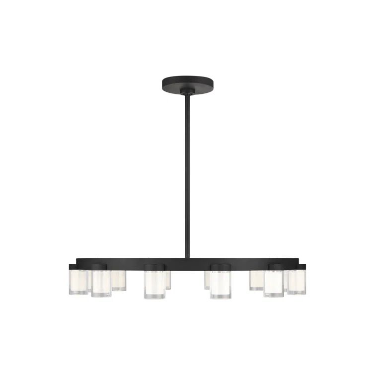 Esfera 32" Black Crystal LED Chandelier