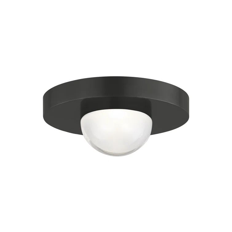 Ebell Natural Brass Crystal LED Flush Mount Light