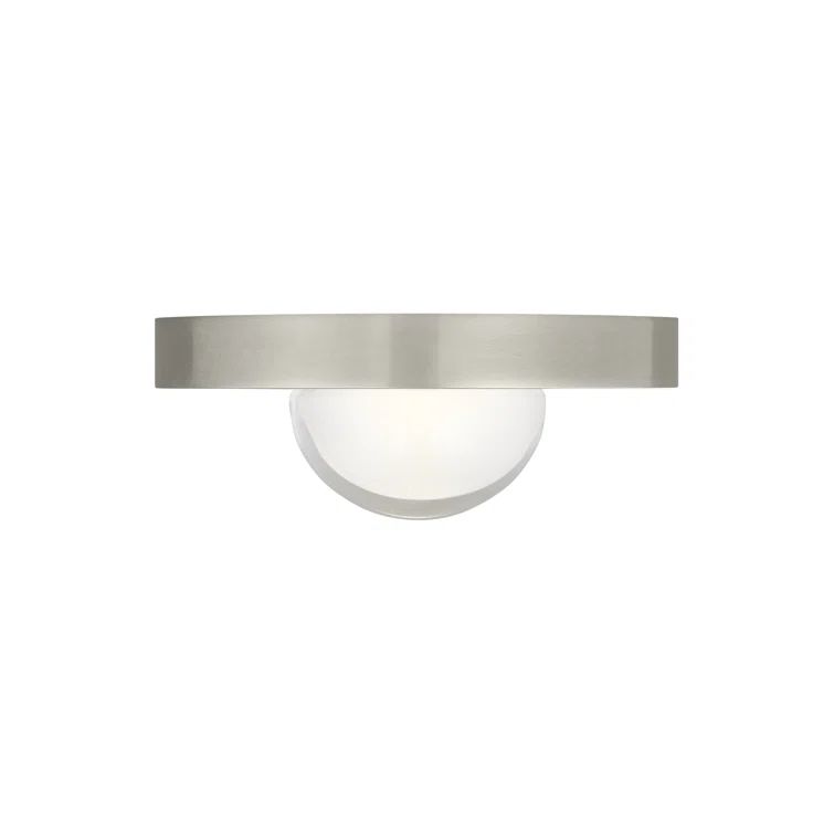 Ebell Modern Polished Nickel LED Indoor/Outdoor Flush Mount