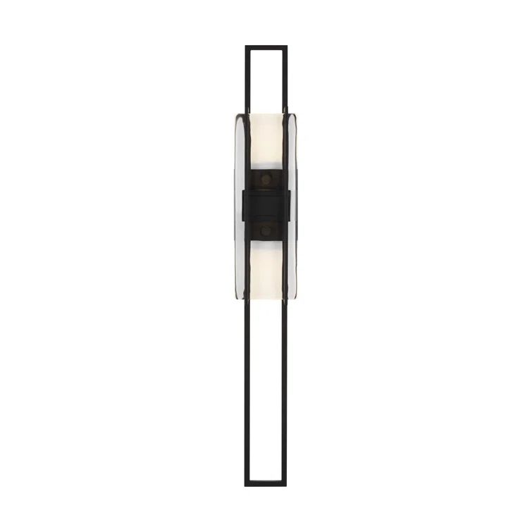 Duelle 28'' Nightshade Black Slim LED Wall Sconce