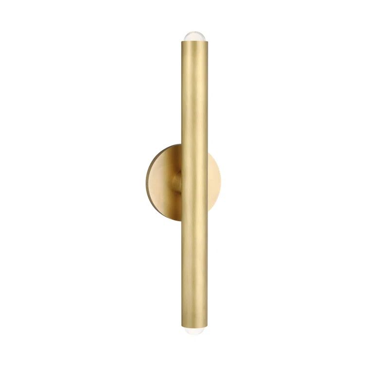 Elegant Brass 16" Dimmable LED Wall Sconce