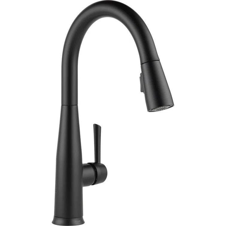 Matte Black Stainless Steel Pull-Down Kitchen Faucet