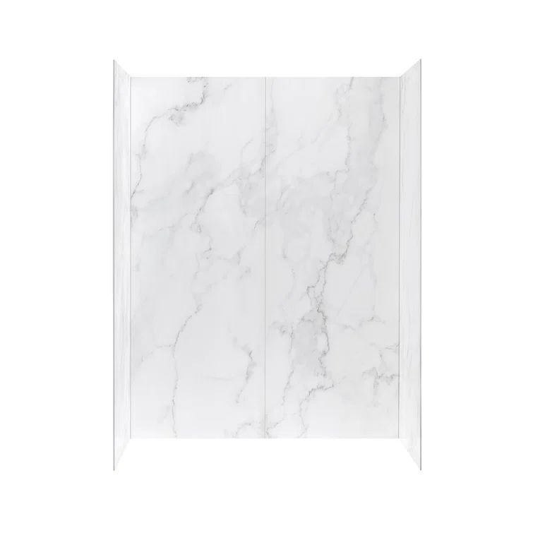 Carrara Marble 60'' x 80'' Shower Wall Kit