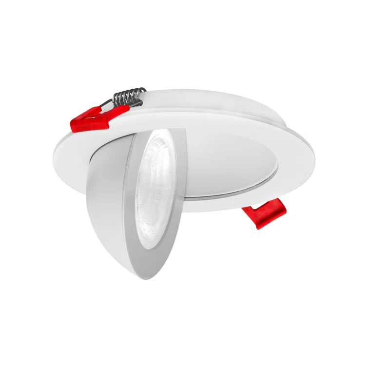 White Aluminum 4-Inch LED Canless Recessed Lighting Kit