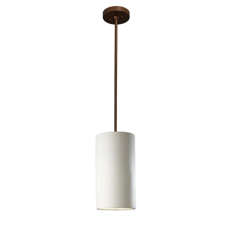 Matte Black Chrome Indoor/Outdoor Drum Pendant Light