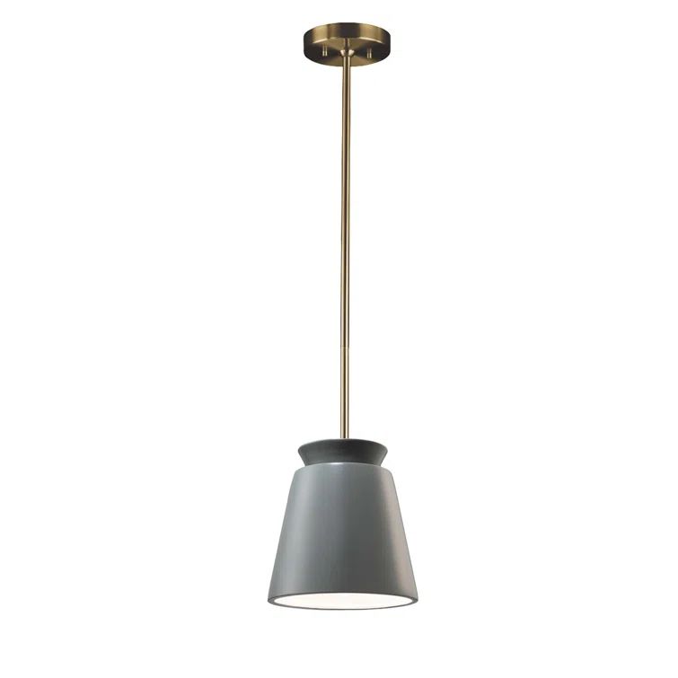 Matte Black Mini Modern Brass Indoor/Outdoor Pendant Light