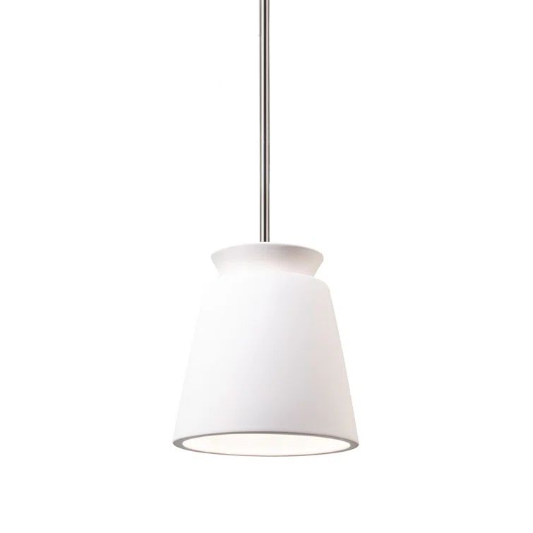 Matte Black and Chrome Mini Pendant Light