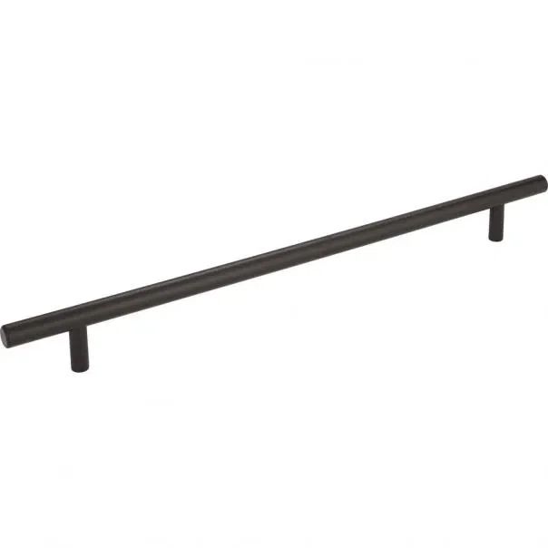 Modern Aged Bronze Bar Pull with Mounting Hardware