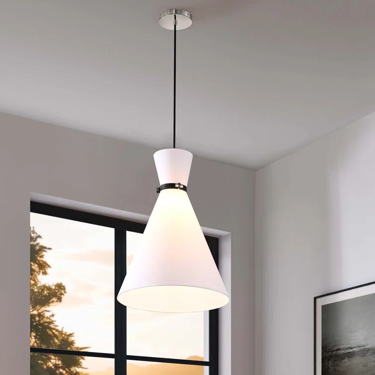 Starlight 72" White Polished Nickel Glass LED Pendant Light