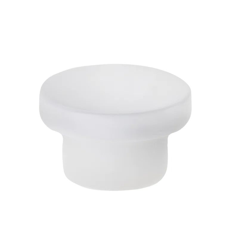 Ethan 1-1/4" Matte White Round Brass Cabinet Knob