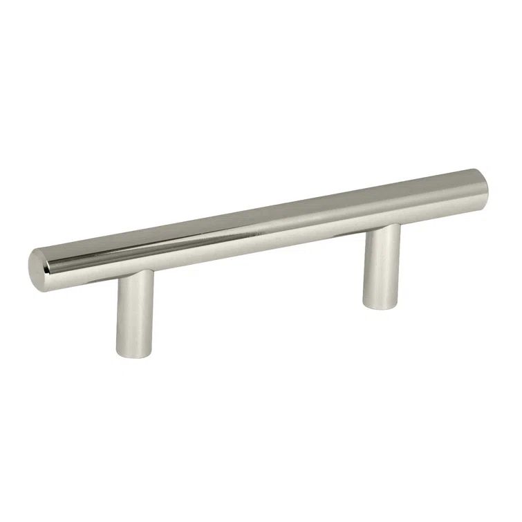 Polished Nickel 3-Inch Bar Pull with Mounting Hardware
