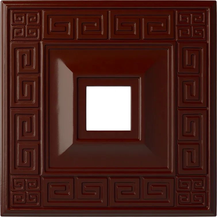 Brushed Mahogany Square Polyurethane Ceiling Medallion