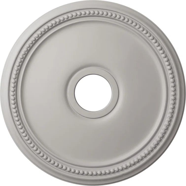 Diane Ultra Pure White Polyurethane Ceiling Medallion, 18-Inch Diameter