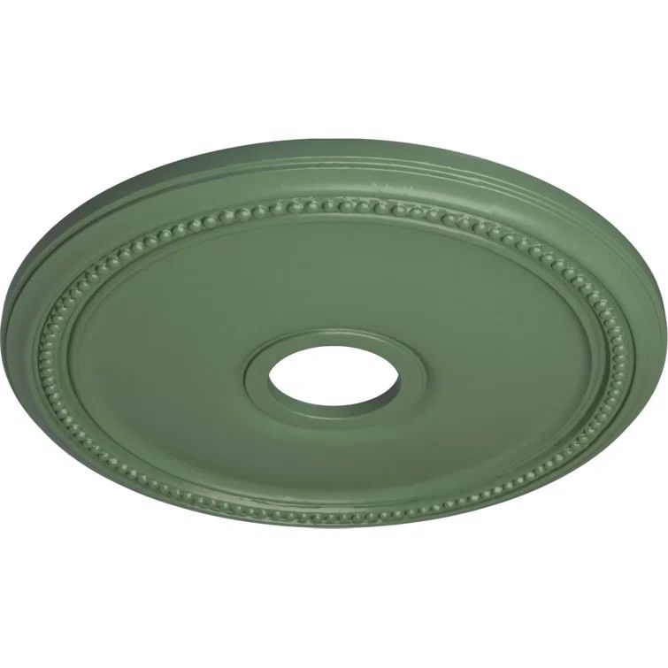 Diane 18" Hand-Painted Athenian Green Polyurethane Ceiling Medallion