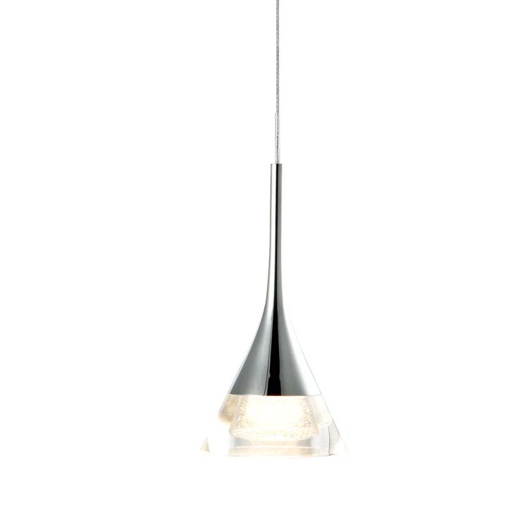 Amalfi Contemporary Chrome LED Jar Pendant Light, Energy Star Certified