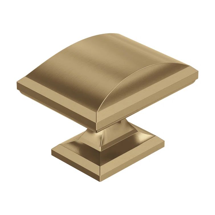 Champagne Bronze Rectangular Cabinet Knob with Mounting Hardware