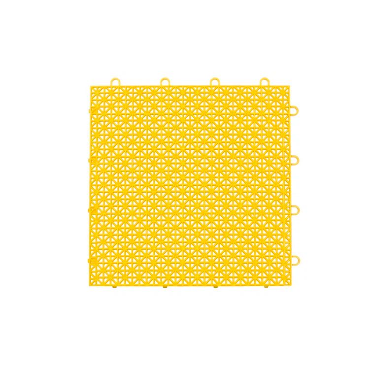 Bright Yellow 13" Interlocking Outdoor Deck Floor Tile