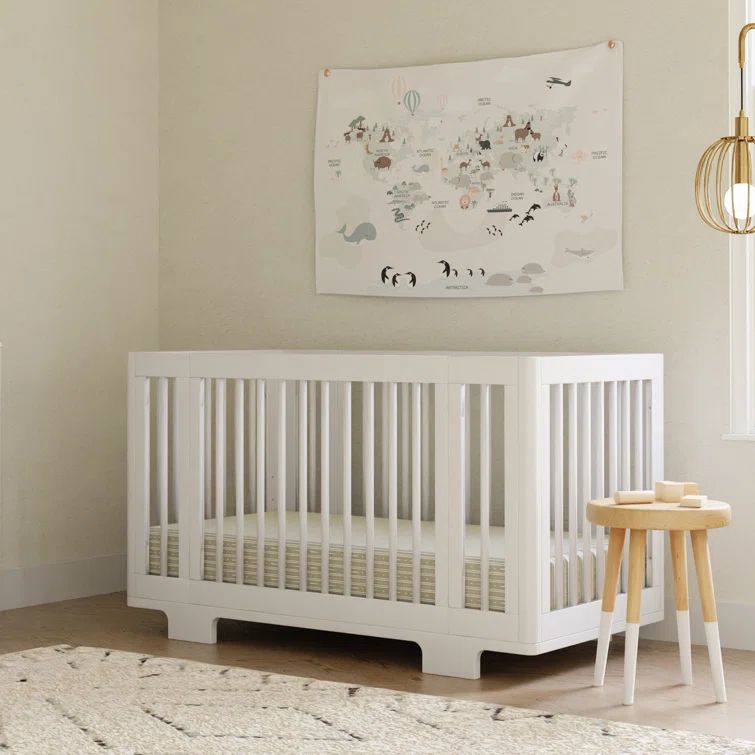 Yuzu White Pine 8-in-1 Convertible Crib with Conversion Kits