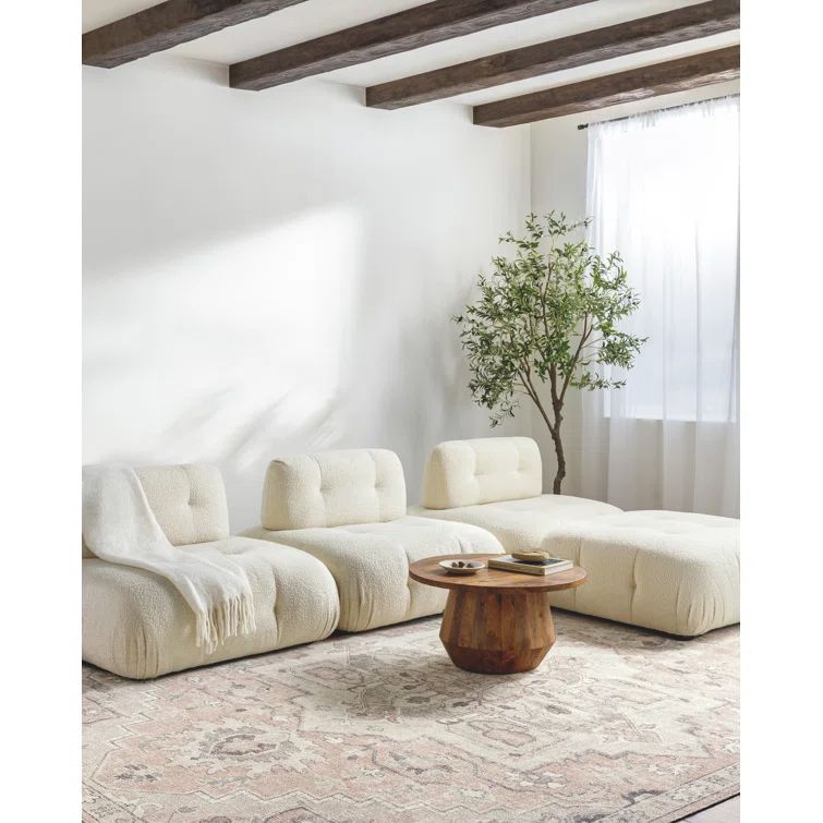 Gray Medallion Rectangular Reversible Synthetic Area Rug