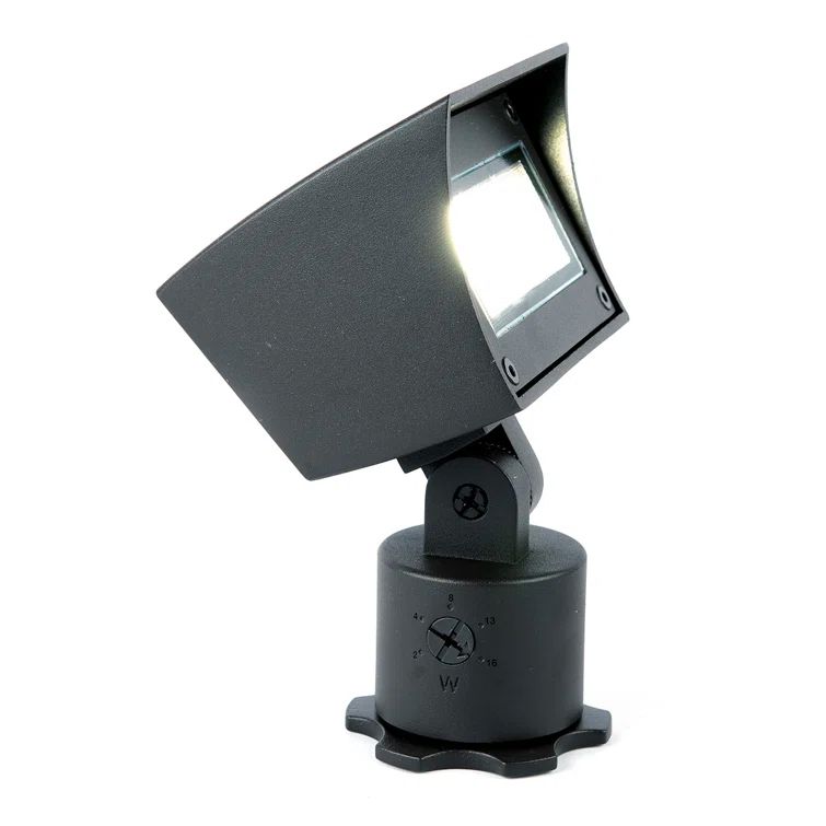 Black Aluminum Adjustable LED Flood Light, 3000K, IP66 Rated