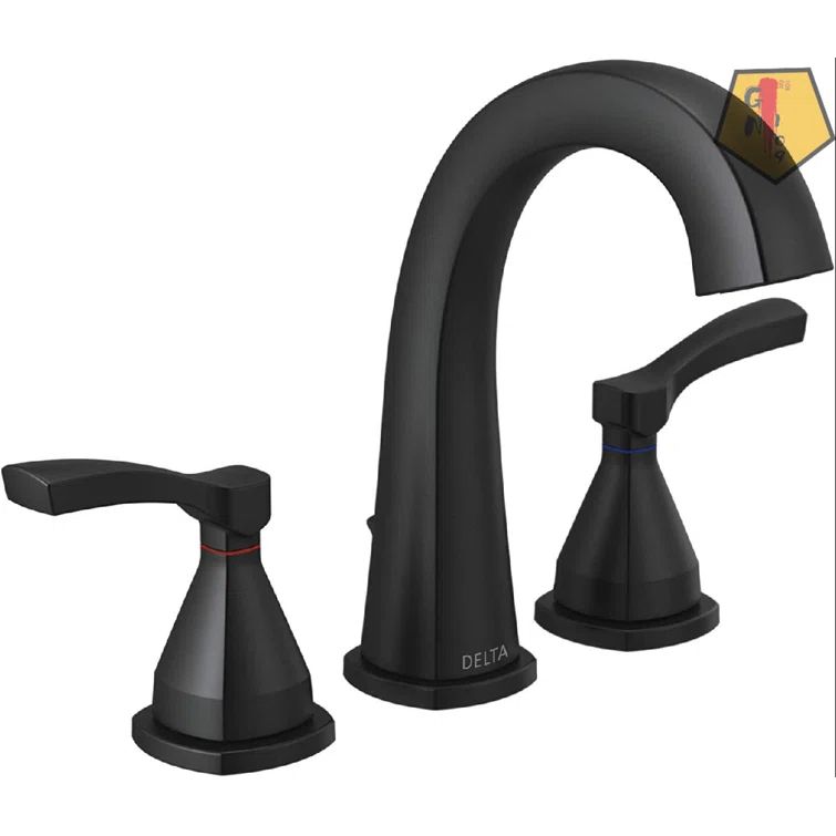 Modern Ascend 16" Widespread Stainless Steel Bathroom Faucet with Drain