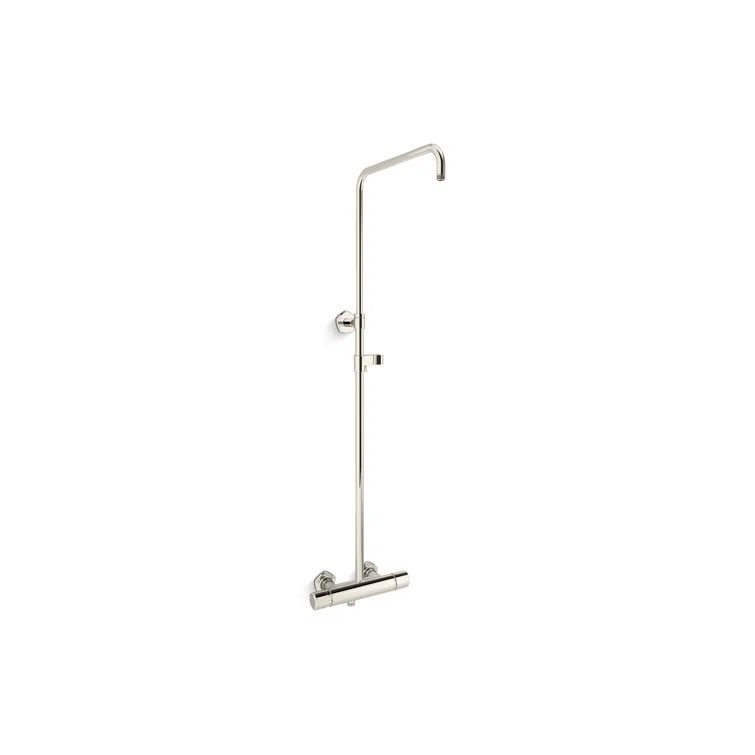 Vibrant Polished Nickel Thermostatic Valve and Shower Column Kit