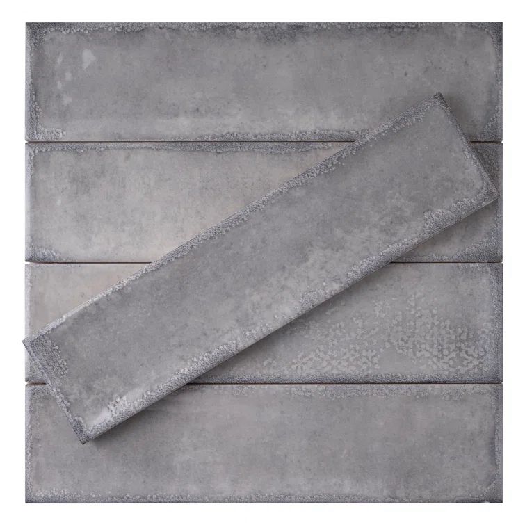 Gris Gray 3" x 12" Glossy Ceramic Subway Wall Tile