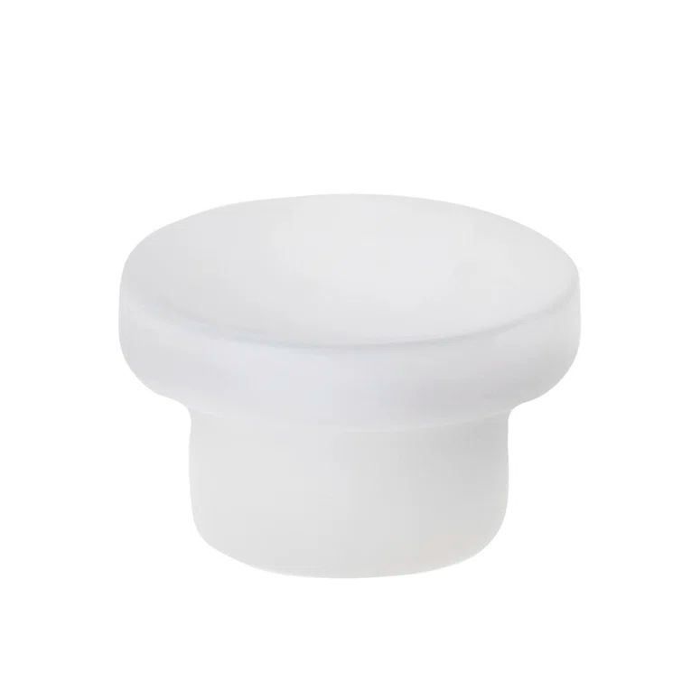 Ethan 1-1/4" Matte White Round Brass Cabinet Knob