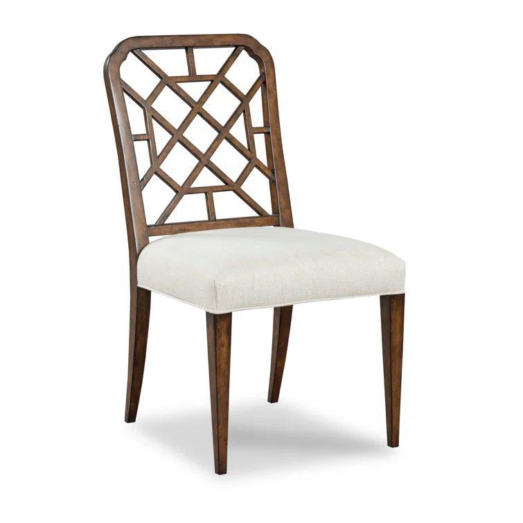 Bordeaux Cross Back Upholstered Linen Side Chair Set