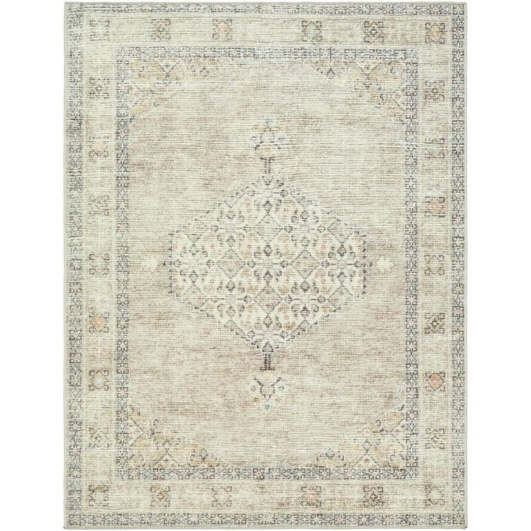 Handmade Black Medallion Synthetic 9' x 12' Rug