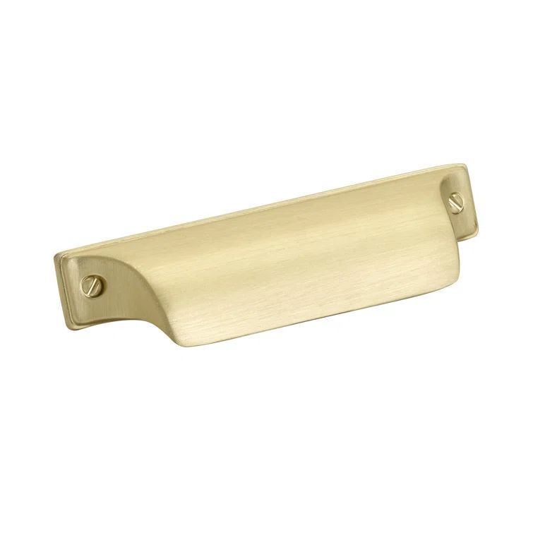 Matte Gold 6-5/16" Cup Cabinet Pull with Mounting Hardware