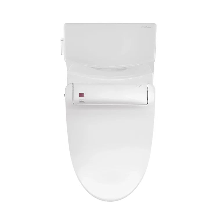 Elongated Glossy White Dual Flush Smart Toilet