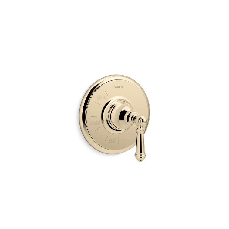 Vibrant French Gold Brushed Lever Handle Valve Trim
