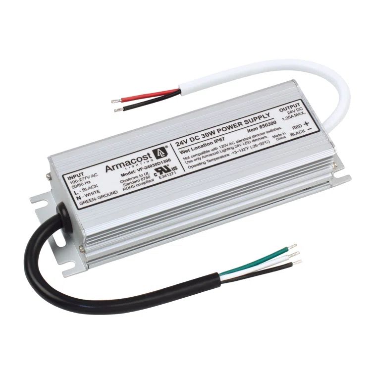 30W Silver Aluminum Waterproof LED Driver Transformer