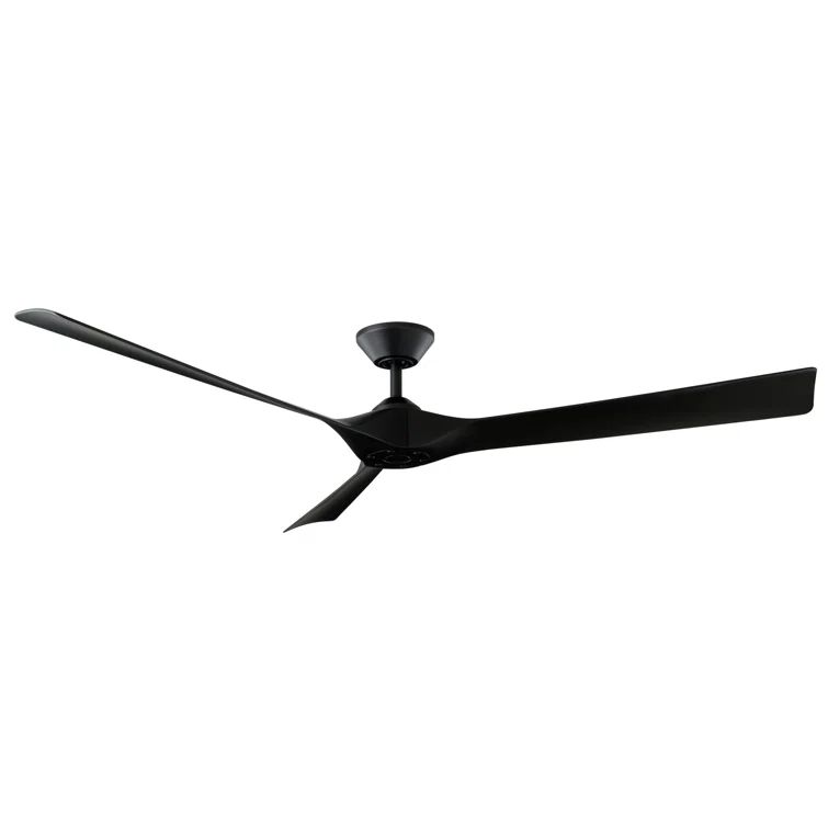 Matte Black 70'' Smart Ceiling Fan with Remote Control