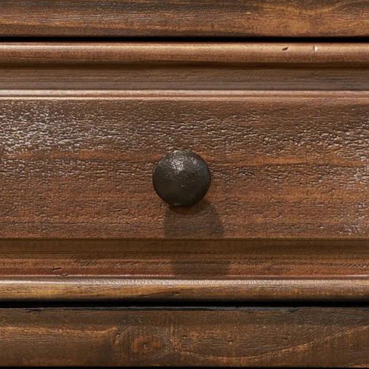 Ruma Rustic Brown Pine Wood 6-Drawer Dresser
