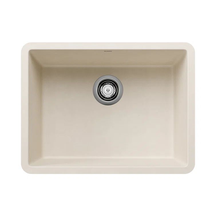 Soft White Granite Composite Single Bowl Undermount Kitchen Sink