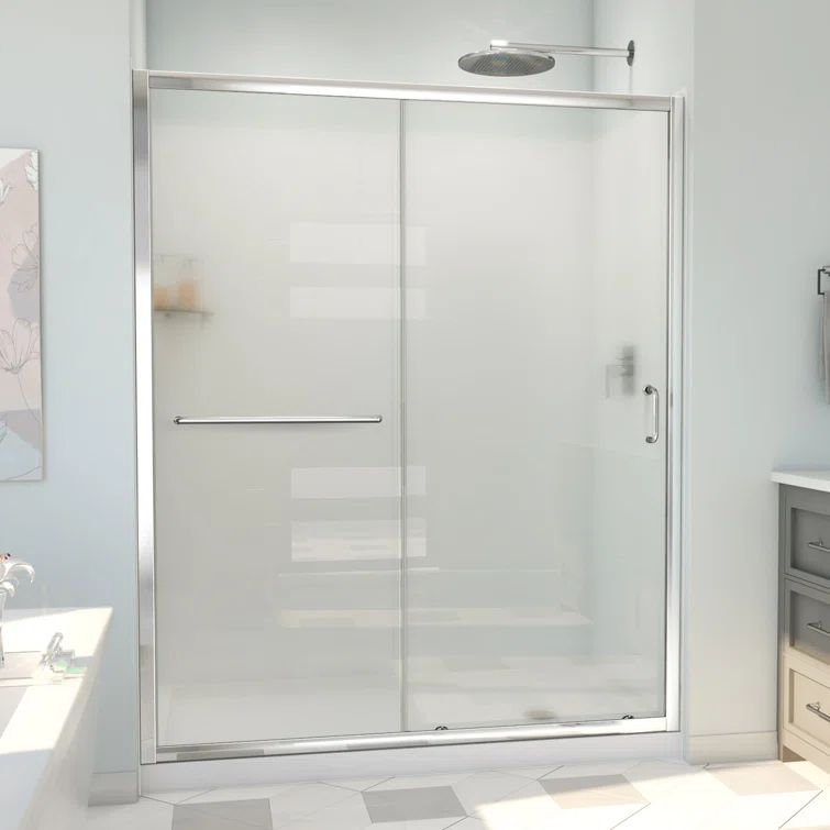 SlimLine 60" x 34" White Acrylic Single Threshold Shower Base