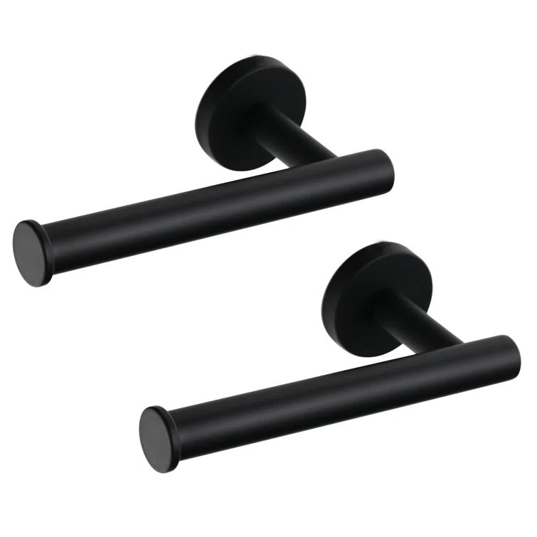 Elizabeth Matte Black Stainless Steel Wall Mounted Toilet Paper Holder
