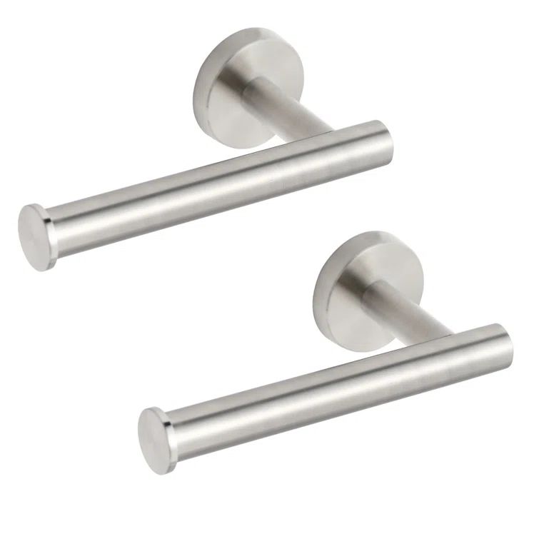 Elizabeth Satin Nickel Wall Mounted Toilet Paper Holder Set