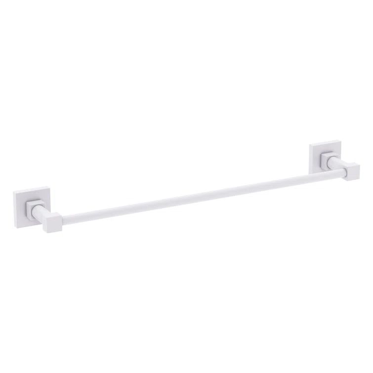 Matte White 18'' Solid Brass Wall Towel Bar
